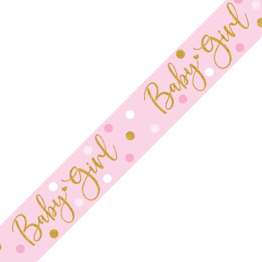 Baby pink 'Baby girl' banner