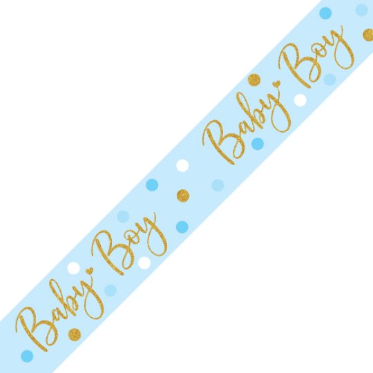 Baby blue 'Baby boy' banner