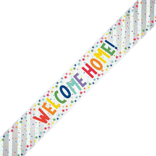 RAINBOW STARS WELCOME HOME BANNER - 2.7M