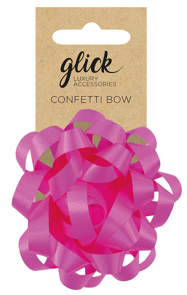 Confetti Bow - Hot pink