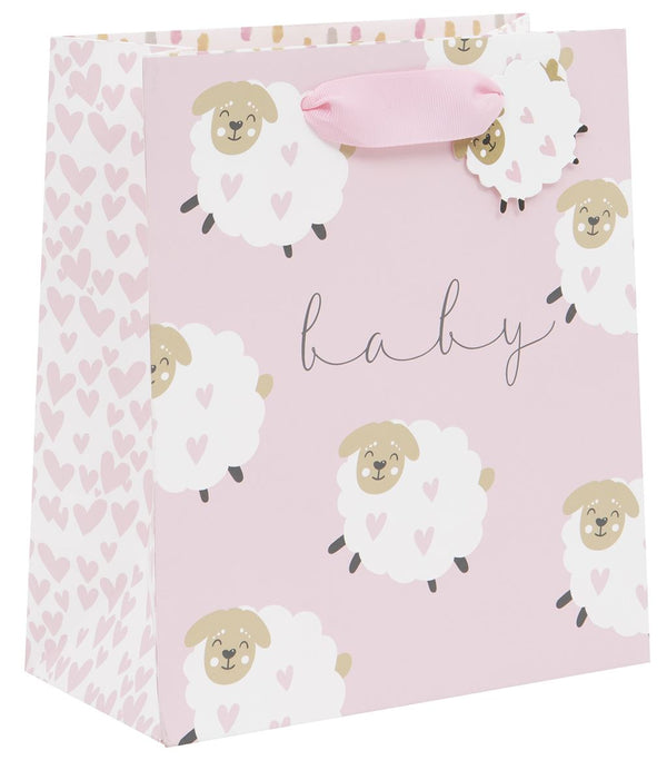 Medium Gift Bag - Lambs pink