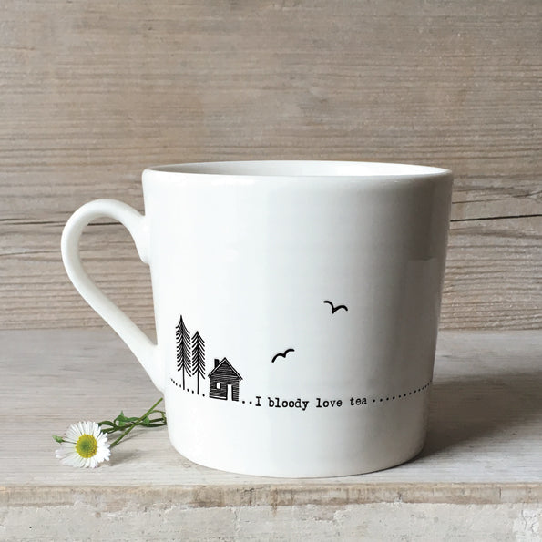 'Bloody love tea' Small porcelain mug