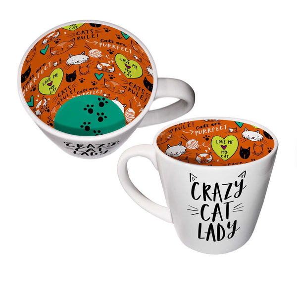 'Crazy cat lady' Inside out mug