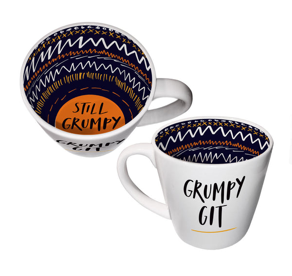 'Grumpy git' Inside out mug