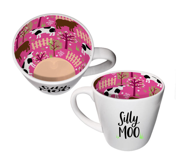 'Silly moo' Inside out mug