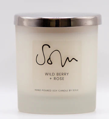 Wild Berry and Rose soy wax candle